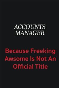Accounts Manager because freeking awsome is not an official title