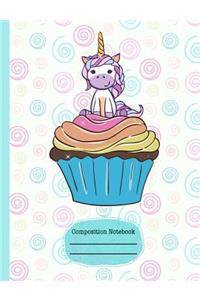 Unicorn Cupcake Whimsical Composition Notebook