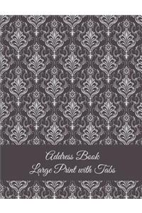 Address Book Large Print with Tabs