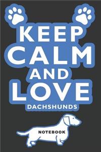 Keep Calm and Love Dachshunds Notebook