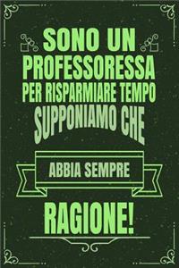 Sono Un Professoressa Per Risparmiare Tempo Supponiamo Che Abbia Sempre Ragione!