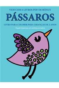 Livro para colorir para crianças de 2 anos (Pássaros)