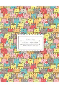 Budget Planner: Colorful Cutie Cats an Everyday Budget Planner - Monthly Bill Tracker (Size 8.5x11)