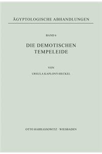 Die Demotischen Tempeleide: Teil 1: Text, Teil 2: Abbildungen
