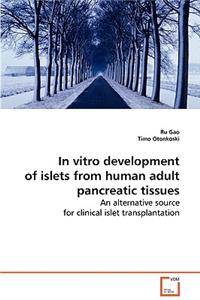 In vitro development of islets from human adult pancreatic tissues