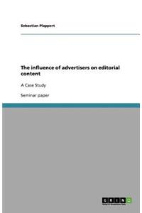 influence of advertisers on editorial content: A Case Study