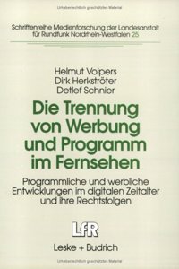 Die Trennung Von Werbung Und Programm Im Fernsehen