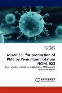 Mixed SSF for production of PME by Penicillium notatum NCIM. 923