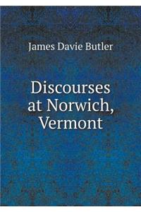 Discourses at Norwich, Vermont