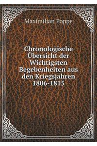 Chronologische Übersicht Der Wichtigsten Begebenheiten Aus Den Kriegsjahren 1806-1815