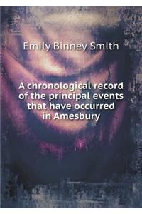 A chronological record of the principal events that have occurred in Amesbury
