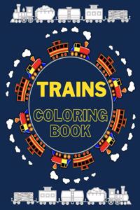 Trains Coloring Book