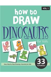 How to Draw Dinosaurs for Kids - Volume 1