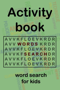 word search activity book for kids