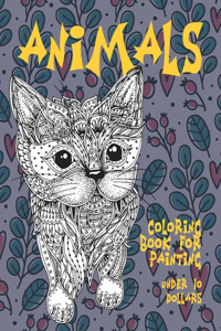 Coloring Book for Painting - Animals - Under 10 Dollars