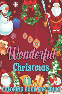 Wonderful Christmas Coloring Book For Adult