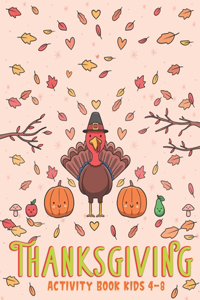 Thanksgiving Activity Book Kids 4-8