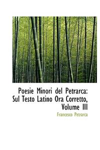 Poesie Minori del Petrarca