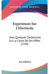 Experiences Sur L'Electricite
