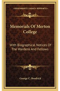 Memorials of Merton College