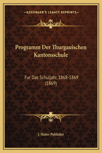 Programm Der Thurgauischen Kantonsschule
