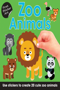 First Sticker Art: Zoo Animals