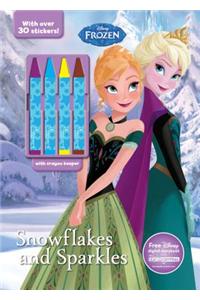 Disney Frozen Snowflakes and Sparkles: With Crayon Keeper!