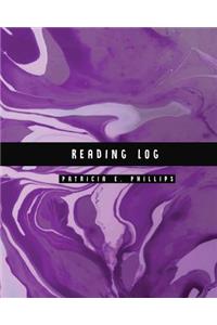 Reading Log: Purple Marble Reading Log for Book Lovers - Over 100 Pages Favorite Books Record (8-X10-)