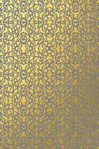 Gray and Gold Foil Geometric Pattern Notebook: 170 Dot Grid Pages