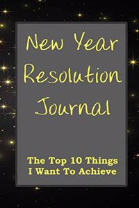 New Year Resolution Journal