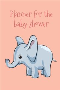 Planner for the baby shower: Pink elephant new arrival lined paperback jotter