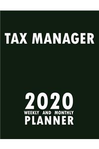 Tax Manager 2020 Weekly and Monthly Planner