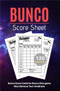 Bunco Score Sheets