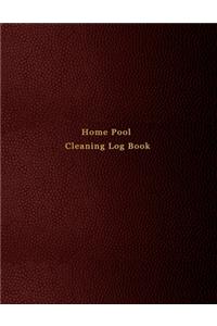 Home Pool Cleaning Log Book