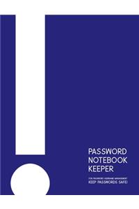 Password Notebook Keeper For Password Username Management, Keep Passwords Safe