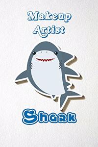 Makeup Artist Shark A5 Lined Notebook 110 Pages