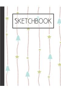 Christmas Trees and Stars pattern Sketchbook