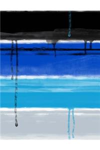 Dripping Blue Paint Composition Book