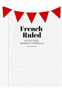 French Ruled Seyes Grid Grands Carreaux