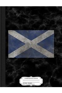 Vintage Scotland Flag Composition Notebook