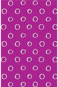 Journal Notebook Small White Circles On Pink