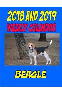 2018 and 2019 Weekly Calendar Beagle