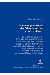 Umsetzungskonzepte Der Eg-Verbraucherschutzrichtlinien