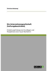 Die Unternehmergesellschaft (haftungsbeschränkt)