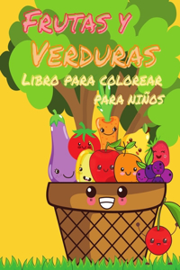 Libro para colorear de frutas y verduras para niños