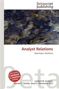 Analyst Relations