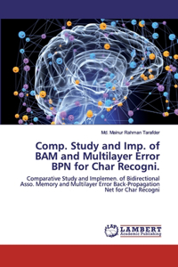 Comp. Study and Imp. of BAM and Multilayer Error BPN for Char Recogni.