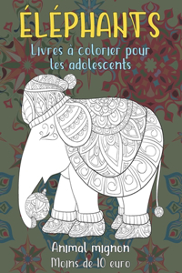 Livres à colorier pour les adolescents - Moins de 10 euro - Animal mignon - Éléphants