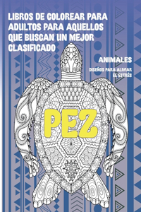Libros de colorear para adultos para aquellos que buscan un mejor clasificado - Diseños para aliviar el estrés - Animales - Pez