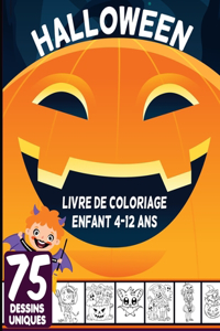 Halloween livre de coloriage enfant 4-12 ans